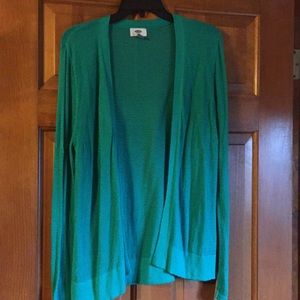 Ladies Old Navy green L/S cardigan size L